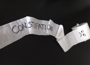Toilet roll with constipation