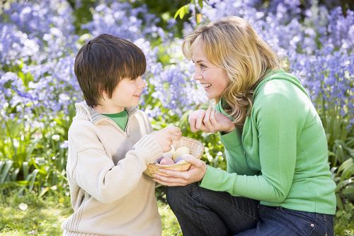 Bigstock_Mother_And_Son_On_Easter_Looki_4718235