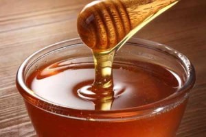 Honey with ladle